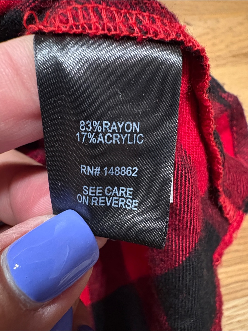 TORRID 3 red buffalo plaid Henley top - Picture 5 of 7